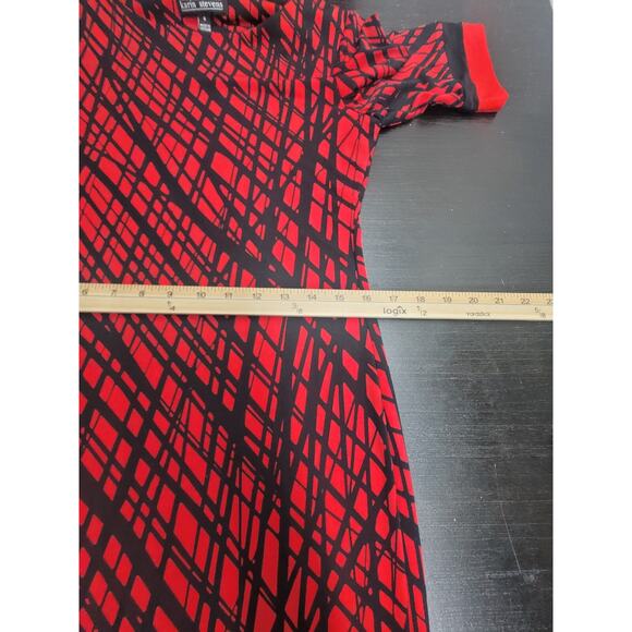 Womens Karin Stevens Dress Size 6 Half Sleeve Red and Black - Picture 10 of 12